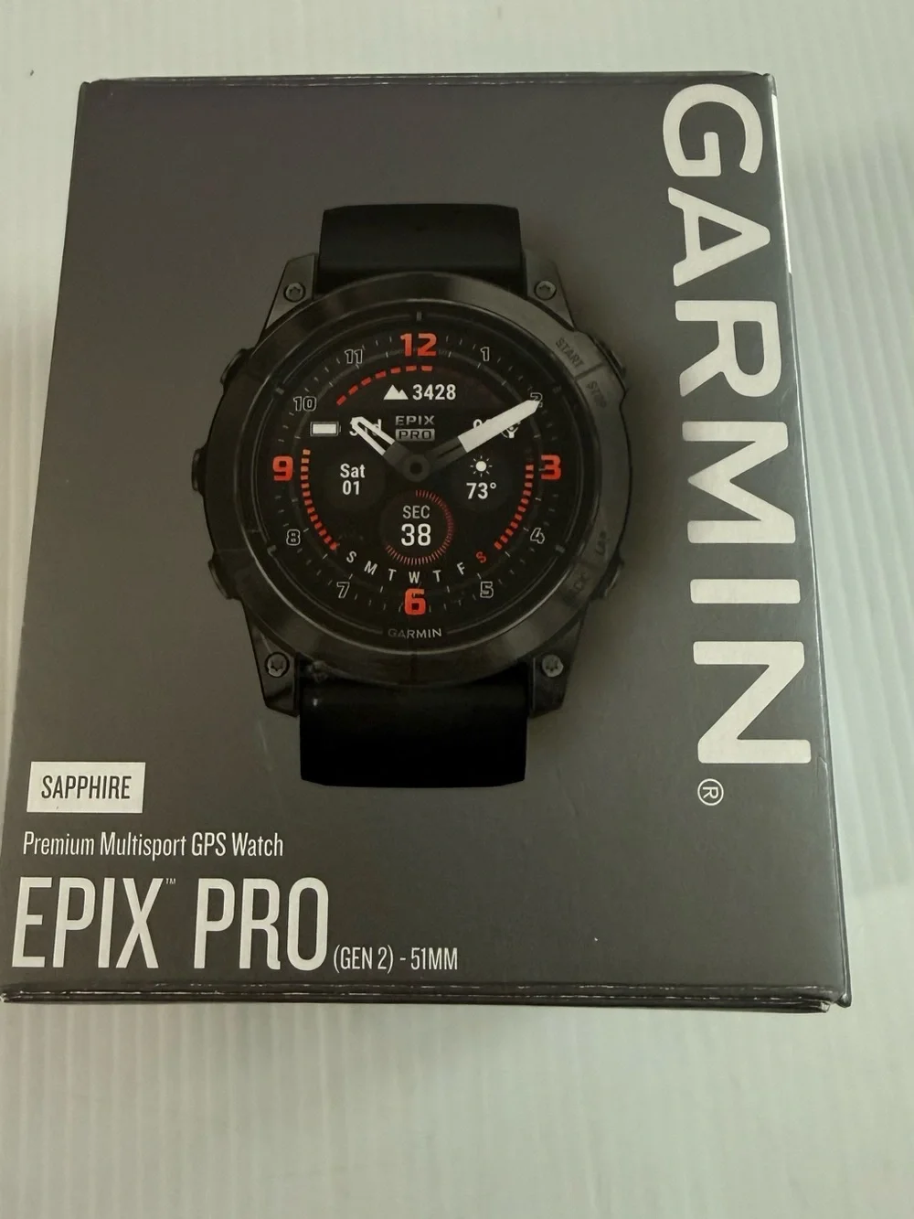 Garmin epix Pro (Gen 2) Sapphire 47mm GPS Smartwatch Black AMOLED 010-02803-12